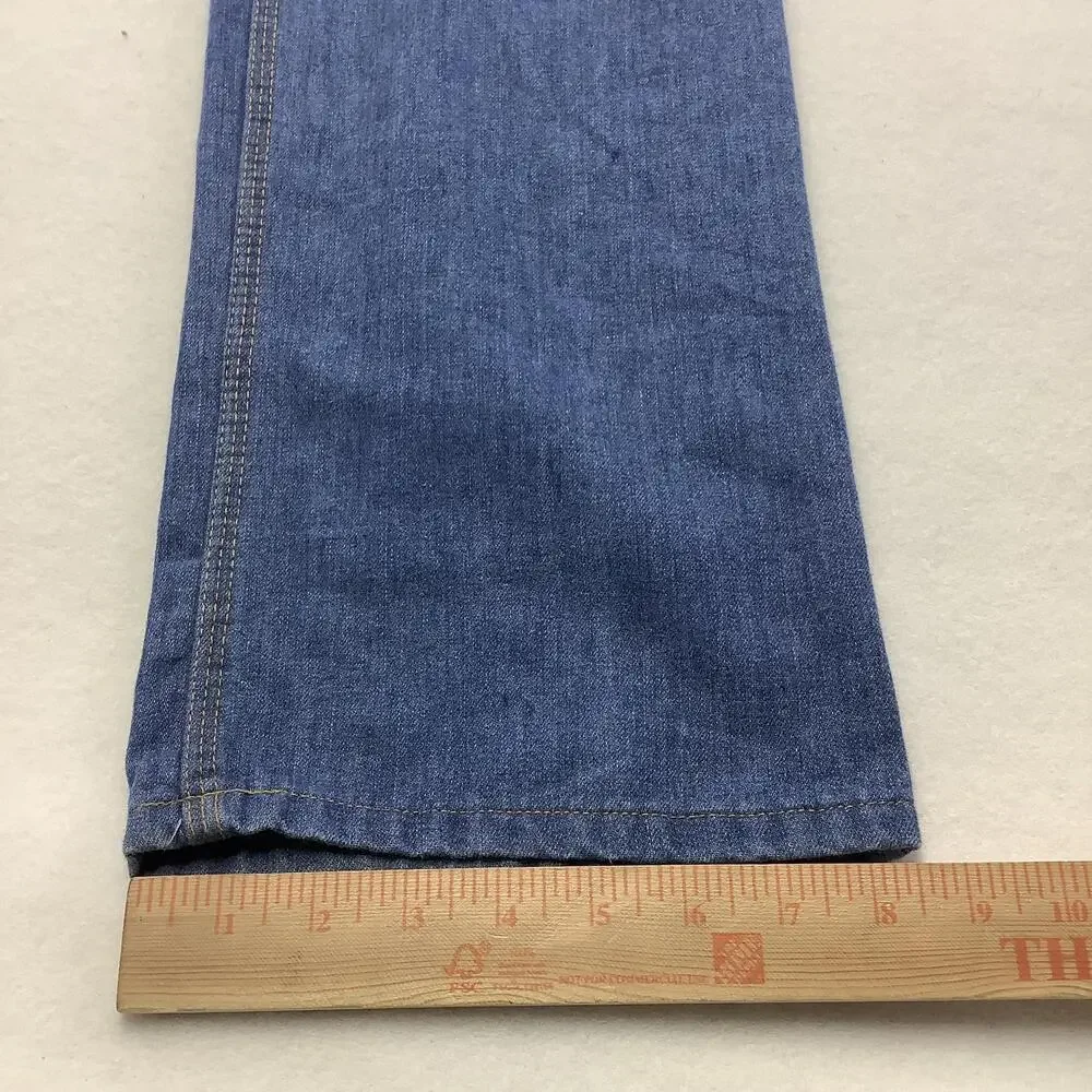 Vintage Levis Jeans Mens 32x31 Blue Wash Straight Leg Zip Fly Denim Orange Tab